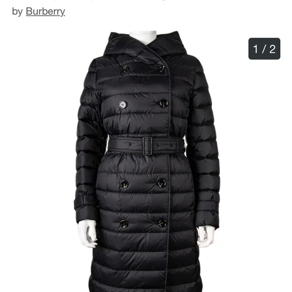 Burberry Jackets & Blazers - Burberry Women's Double-Breasted Black Puffer Jacket